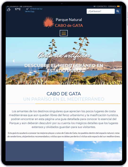 Diseño web Parque Natural Almería