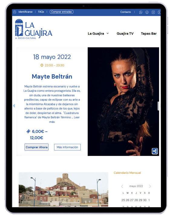 Mockup pequeño diseño web La Guajira
